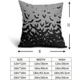 thumbnail image 5 of Halloween Bat Pillow Covers 20x20 Set of 2 Grey Scary Pattern Print Halloween Decorations Decorative Throw Pillows Outdoor Holiday Farmhouse Pillowcase Linen Cushion Cover Decor for Sofa Couch Bed, 5 of 6