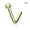 Gold, variant on Flat Dome Disc End 316L Surgical Steel L Bend Stud Nose Ring