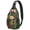 Tropical, variant on Tropical Summer Sling Backpack with Jungle Leaves, Hawaiian Floral Pattern, Exotic Palm Leaf and Vibrant Botanical Aesthetic for Outdoor Travel