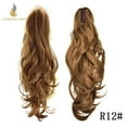 thumbnail image 2 of Jaw Claw Ponytail Thick Clip In Ponytails Hair Piece Hair Extension As Human Hair R12# Brown Auburn, 2 of 2