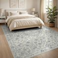 thumbnail image 3 of ODIKA 8'x10' Washable Area Rug Entryway Distressed Vine Motif Traditional Door Orientalisch for King Size Bedroom Under Bed, Master Suite, Non-Shedding, Easy Care, 3 of 7