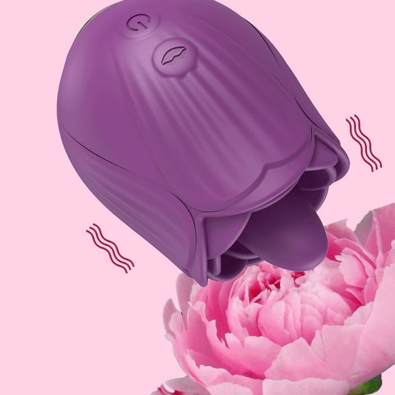 Tongue Licking Vibrator Portable Toy for Women, Vibrator Washable and Rechargeable, Purple