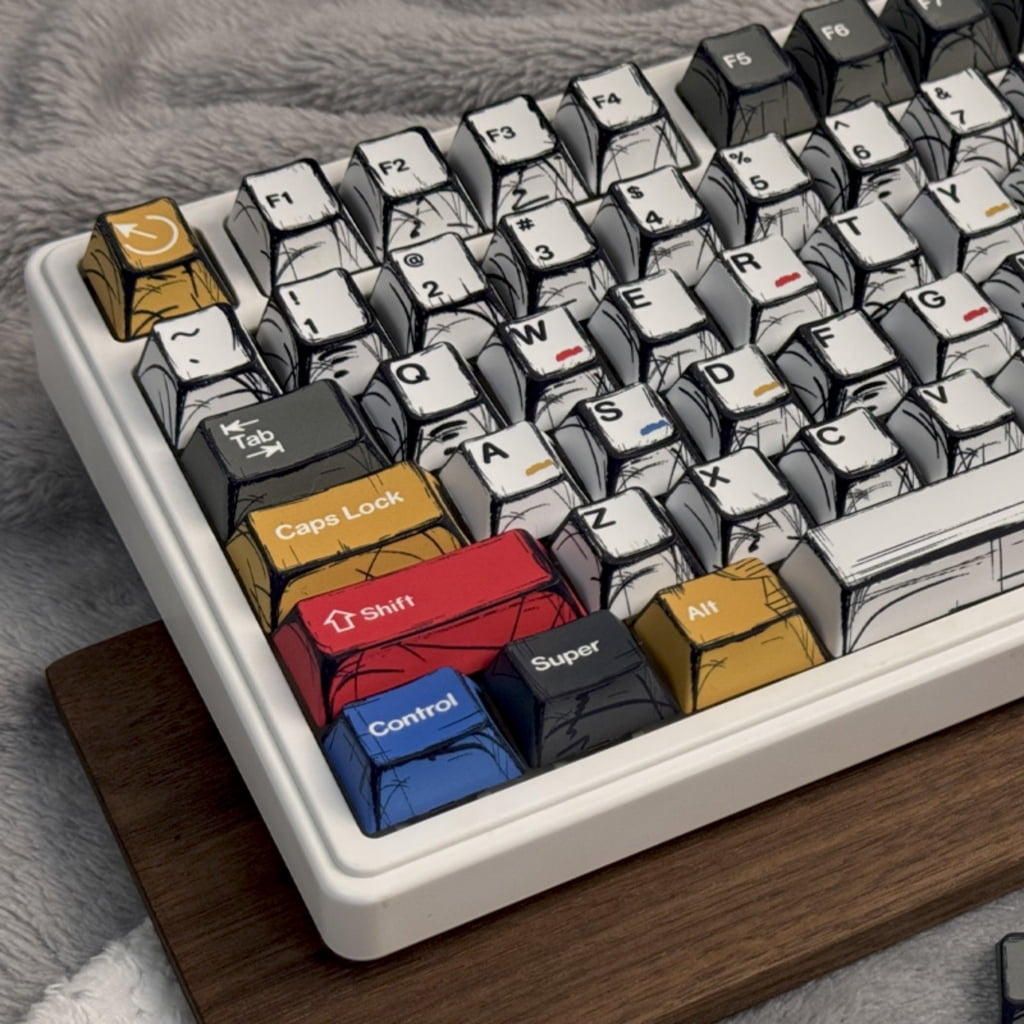 136Keys PBT Keycap Featuring Minimalist Pattern Keycaps For Enhances Typing Experience Ergonomic Keycap Replacement