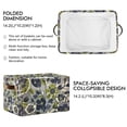 thumbnail image 2 of Yayeee 2 Pack Canvas Storage Basket with Handles for Shelves Fabric Bins Closet Organizer, Green Floral, 2 of 8