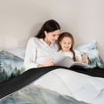 thumbnail image 5 of Manfei Tree Print 3-Piece Full Size Comforter Sets for Teens Boys Girls,Botanical Theme Bedding Comforter Set,Jungle Plants Lightweight Bedding Sets,Luxury Bedroom Decor,Reversible, 5 of 8
