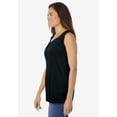 thumbnail image 3 of Woman Within Plus Size Perfect Sleeveless Shirred U-Neck Tunic, 3 of 6