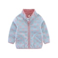 thumbnail image 3 of WIBACKER 1-6T Toddler Girls Polar Fleece Warm Jacket Baby Girls Spring Fall Zip-up Lightweight Long Sleeve Coat for Kids - Blue Dots, 3 of 8