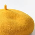 thumbnail image 5 of Zunfee Yellow Kids Beret for 2T Girls, Soft Nylon Spandex Seamless Kids Beret with Cute Top Knot, Classic Headwear for Daily Wear & Outdoor Activities,Size 2 T, 5 of 6