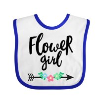 Inktastic Flower Girl with Arrow and Flowers Girls Baby Bib