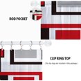 thumbnail image 4 of Red Kitchen Sheer Curtain Tiers and Valances Set of 3PC - Artistic and Fashionable Decor for Black Abstract Kitchen Windows, 4 of 6