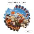 thumbnail image 3 of Placemats Set of 4 / 6, Vibrant Field Of Blossoms Placemats for Dining Table Indoor/Outdoors Heat Resistant Washable Placemats 18" x 12", 3 of 8