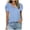 Light Blue, variant on Bigersell Women Tunic Tops Women Loose Casual Short Sleeve V-Neck Solid Casual Blouse T-shirt Tunic Tops Plus Muscle Scoop Neck Short Sleeve Tops Style B27951, Light Blue XL