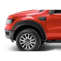 Bushwacker by RealTruck Pocket/Rivet Style Front Fender Flares | 2-Piece Set, Black, Smooth Finish | 20119-02 | Compatible with 2019 - 2023 Ford Ranger