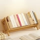 thumbnail image 5 of Organizador de escritorio de madera - Estante para guardar libros para oficina y hogar, portaarchivos multiusos para libros, carpetas, revistas, 15,75x8,27x5,71 pulgadas, amarillo y café, 5 of 6