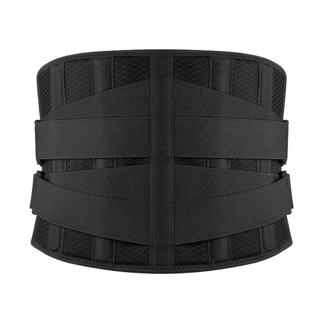 Soporte de espalda para hombres y mujeres, alivio del dolor de espalda baja, cinturón de soporte de espalda ajustable para el trabajo, soporte lumbar antideslizante para ciática escoliosis (M negro) XianweiShao 1327533051873