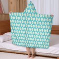thumbnail image 5 of Turquoise Daisy Flower Floral Pattern Hooded Bath Towel，50"x30" for Ages 3 To 12 Kids, Quick Dry Lightweight Soft Microfiber Hood Beach Towel Cover Up for Kids, 5 of 7