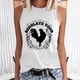 thumbnail image 2 of Moda Casual mujer sin mangas impreso damas cuello redondo Tank Tops chaleco camiseta Fridja gh4486, 2 of 6