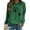 002 Green, variant on Hvot&aat Womens Dandelion Sweatshirt Round Neck Loose Long Sleeve Pullover Tops Casual Pullover