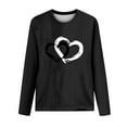 thumbnail image 4 of ShomPort Women's Fashion Valentine's Day Print Tops Casual Crew Neck Long Sleeve T-Shirts Pullovers, 4 of 4