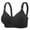 Black Bra for Women, variant on AINIYS Soft Cup Bra Secure Fit Bra for Women Wireless Plus Size Breathable Everyday Bras Bralette Thin Fabric Bralettes Wide Straps Black 46/105