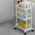 thumbnail image 6 of Matoen Large 3-Tier Mobile Storage Cart with Adjustable Shelves, Heavy-Duty Floor Shelving Unit for Kitchen, Bathroom & Pantry Organization, Snack Storage Rack on Wheels, 6 of 6