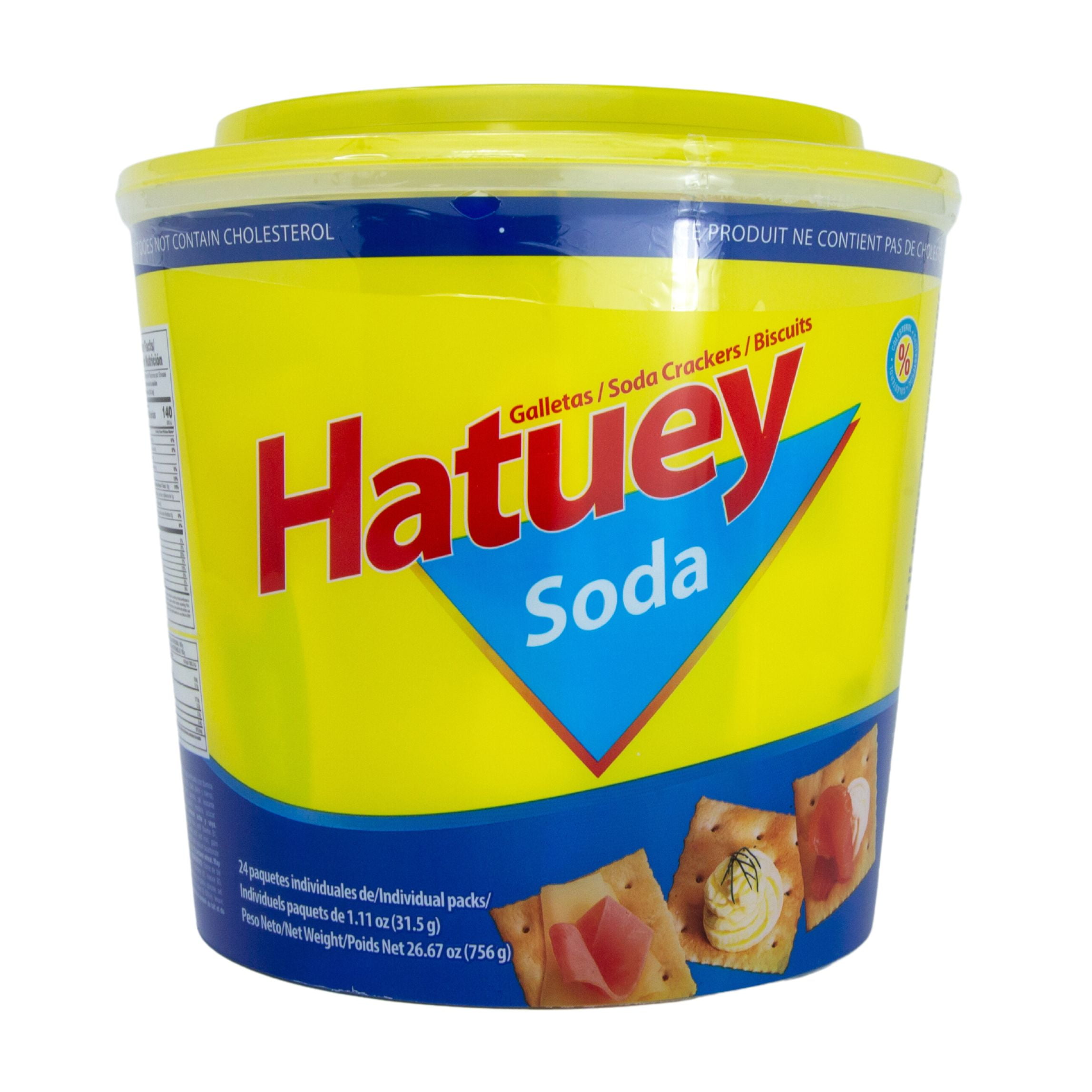 Malta Hatuey, Original Export Soda Snack Crackers, 26.67 oz, 24 Count Plastic Bucket
