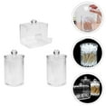 thumbnail image 3 of MLINS Transparent Storage Boxes for Cotton Swabs Makeup Balls and Small Items with Protective Lids 3pcs, 3 of 8