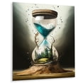 thumbnail image 2 of Designart "Hourglass in Hyper-Reality III" Surrealism landscape Metal Wall Decor, 2 of 5