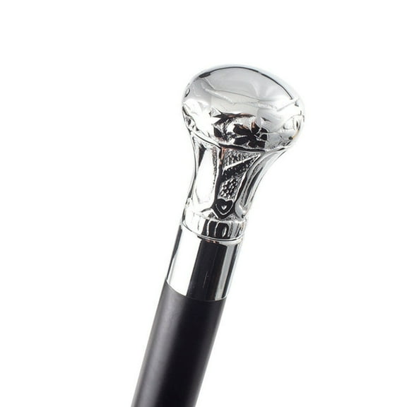 Premium Wooden Walking Cane | Chrome Plated Bat Masterson Head | Best Father Day Gift or Christmas Gift