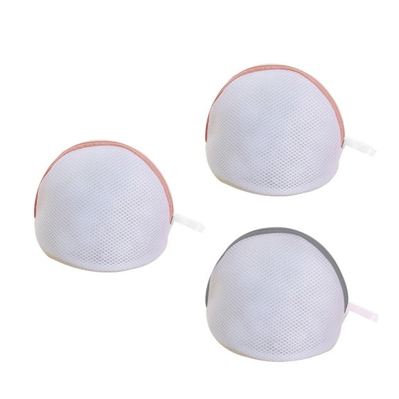 FENGGUIQU 3Pcs White Laundry Nets for Washing Bras Hosiery and Lingerie Preventing Snagging and Tangling