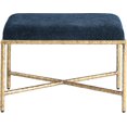 thumbnail image 3 of Meridian Furniture Valley Navy Chenille Fabric Bench, 3 of 8
