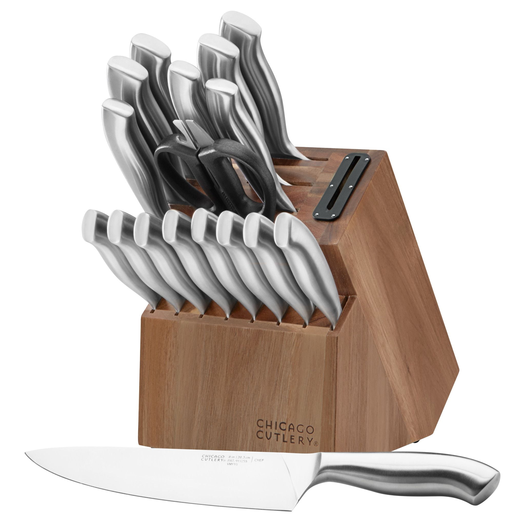 Chicago Cutlery Insignia Steel Guided 18pc Knife Block Set