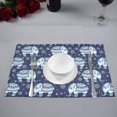 thumbnail image 2 of MKHERT Tribal Elephant Ethnic Vintage Retro Color Placemats Table Mats for Dining Room Kitchen Table Decoration 12x18 inch,Set of 6, 2 of 4