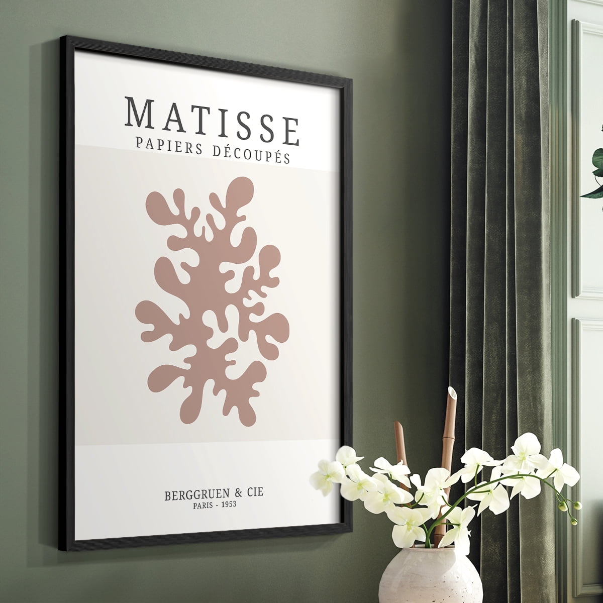 Matisse CDXXX in Black Solid Wood Framed Print No Nail Hanging