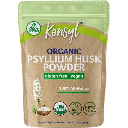 Konsyl Organic Psyllium Husk Powder 12oz (340g)