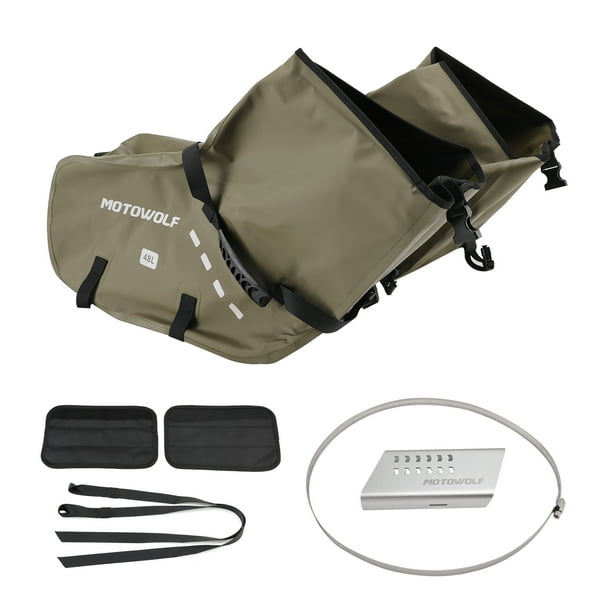 Bolsa trasera para alforjas laterales, bolsa trasera, bolsa de equipaje, almacenamiento, 86 l, verde para motocicleta
