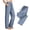 Blue women hiking pants elastic waist a1, variant on Cagogo Women Hiking Pants Elastic Waist Wide Leg Loose Cargo Trousers with Pockets Casual Outdoor Travel Beach Travel Work Lounge Pants, Khaki S