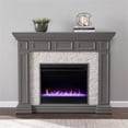 thumbnail image 2 of Pemberly Row Wood-Faux Stone Color Changing Fireplace in Gray, 2 of 3