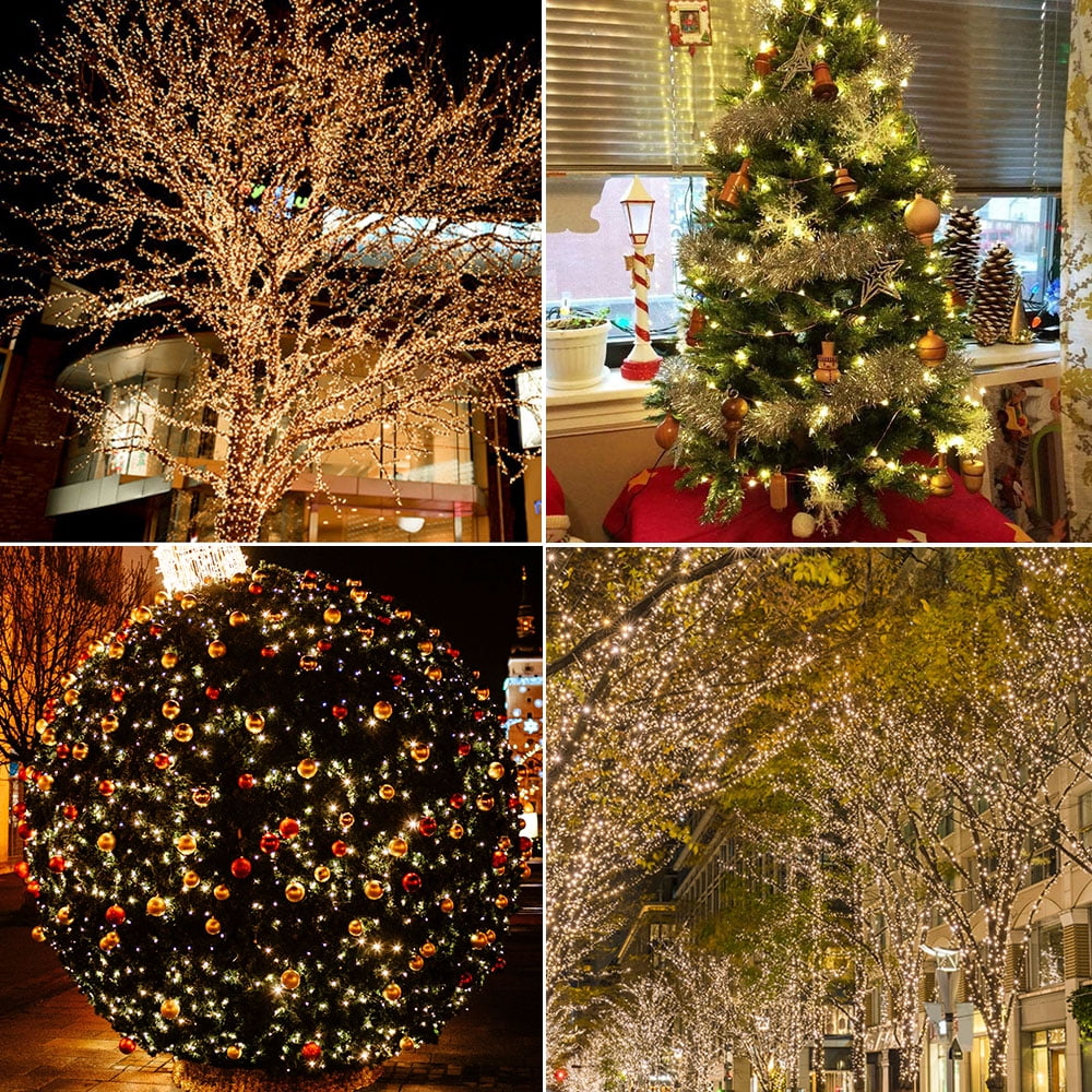 RESNICE 400FT Warm White Plug in Fairy Lights 1200 LED Waterproof Twinkle Copper Wire String Lights with Remote for Christmas Tree Bedroom Porch Patio Garden Wedding Party
