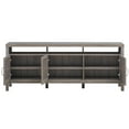 thumbnail image 5 of Patiojoy Universal TV Stand Cabinet Television Media Console with 3 Rattan Doors Grey Oak, 5 of 5