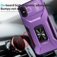 thumbnail image 2 of Funda para GANGXUN iPhone X - Soporte metálico, Función magnética, Morado, 2 of 5