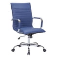thumbnail image 1 of Pemberly Row Leather High-Back Task Office Chair in Navy Blue, 1 of 8