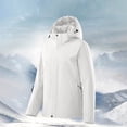thumbnail image 2 of Sentmoon Running Jacket Plus Size Long Sleeve Womens Winter Coats with Hood Zipper Solid Color Windproof Waterproof Hoodie with Pockets Fall and Winter Active for Running and Hiking, 2 of 8