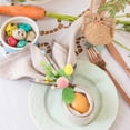 thumbnail image 5 of Easter Napkin Ring Set of 5, Easter Egg Floral Leaf Rustic Eucalyptus Rattan Napkin Ring Holder Farmhouse Spring Table Decoration, 5 of 5