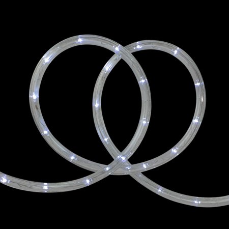 Northlight Outdoor LED Flexible Christmas Rope Lights - Pure White - 18  Clear Wire