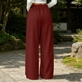 thumbnail image 7 of ZGRBOU Womens Wide Leg Sweatpants Ruffled High Waist Drawstring Joggers Fall Baggy Lounge Sweat Pants with Pockets, 7 of 7