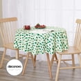 thumbnail image 3 of Deconovo Lino sintético con presillas Pattern Table Cover, Water Resistant and Spill Resistant Round Tablecloth para Party, White, 54 Inch, 3 of 7