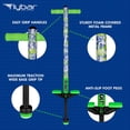 thumbnail image 5 of Flybar Jolt Pogo Stick for Kids, Perfect for Beginners w/ Foam-Covered Metal Frame, Handles & Padding, Non-Slip Foot Pads, Wide Tip, Outdoor Active Play Toy for Boys & Girls, Ages 6+, Green Tie Dye, 5 of 6