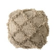 thumbnail image 4 of GDF Studio Dana Boho Handmade Fabric Cube Pouf, Natural Gray, 4 of 7