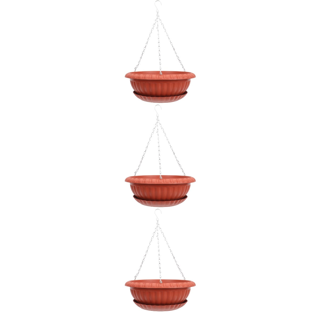 MLINS 3 Sets of Hanging Planter Hanging Flower Pot Home Balcony Flower Basket Garden Flower Pot